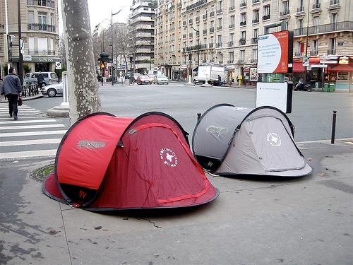 Tents in Paris